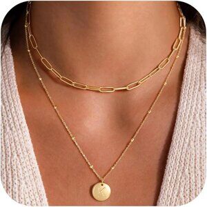 Hypoallergenic Layered Gold Necklace - Stylish Gift for Women, Teens & Kids